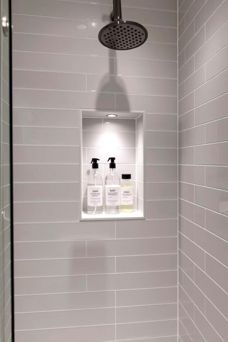 Single Plant Accent - 24 Minimalist Bathroom Ideas