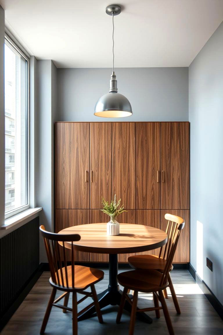Single Statement Pendant Light - 24 Small Dining Room Lighting Ideas