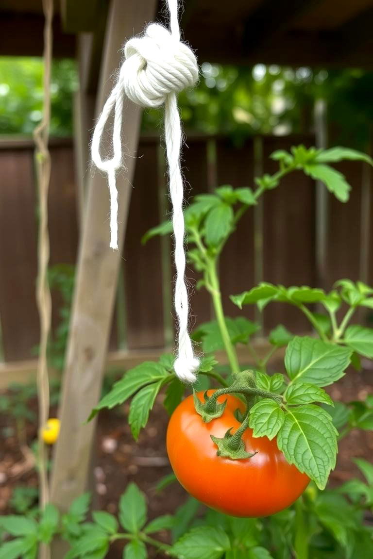 Single String Trellis - 24 Tomato Trellis Ideas