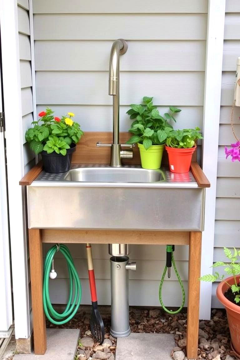 Sink Designed for Gardening Tasks - 24 outdoor sink ideas