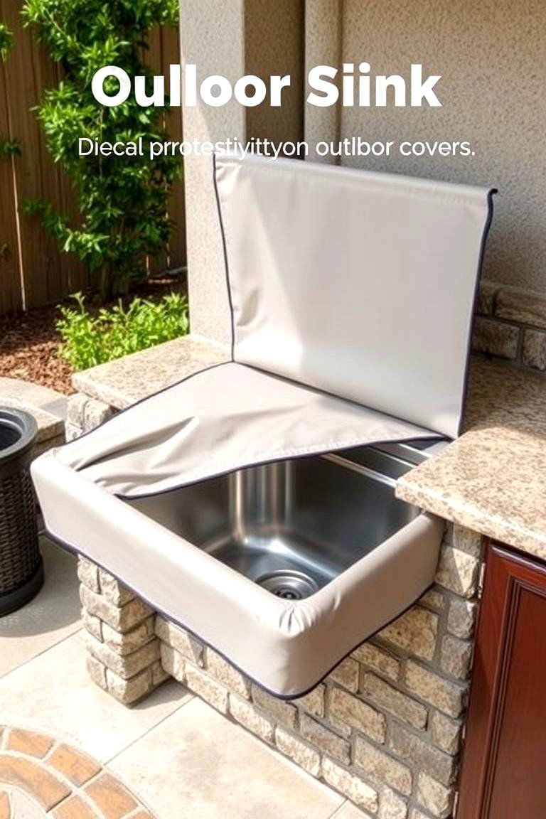 Sink with a Protective Cover - 24 outdoor sink ideas
