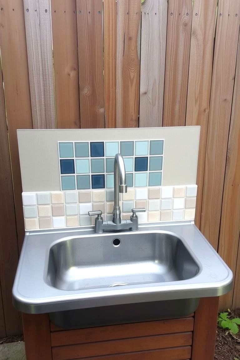 Sink with a Splashback - 24 outdoor sink ideas