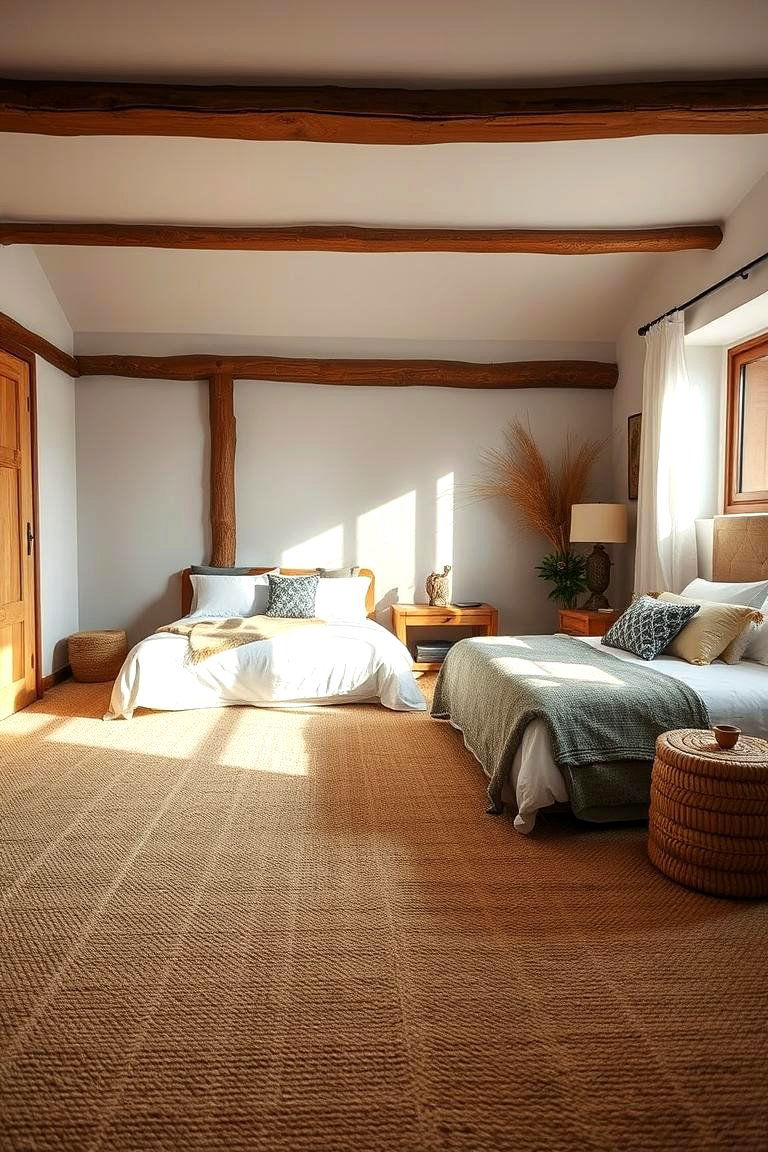 Sisal or Jute Carpet - 24 Bedroom Carpet Ideas