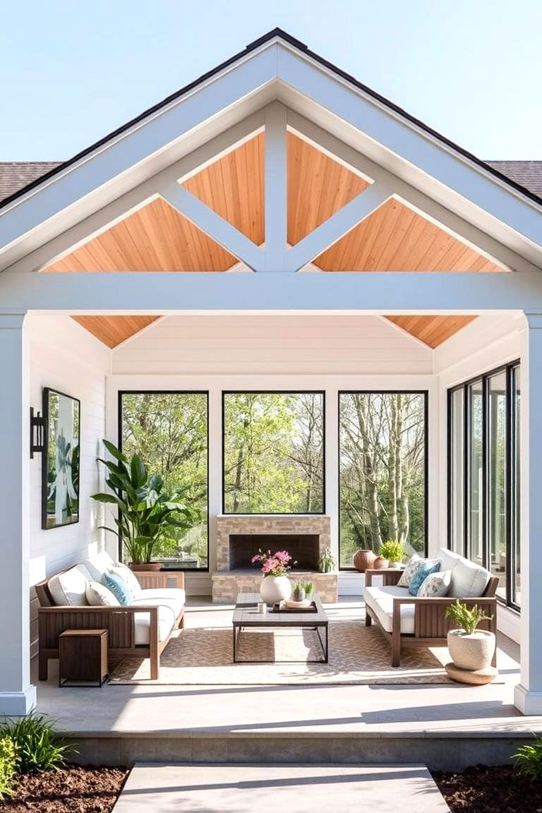 Skillion Roof for Minimalist Style - 24 Front Porch Roof Ideas