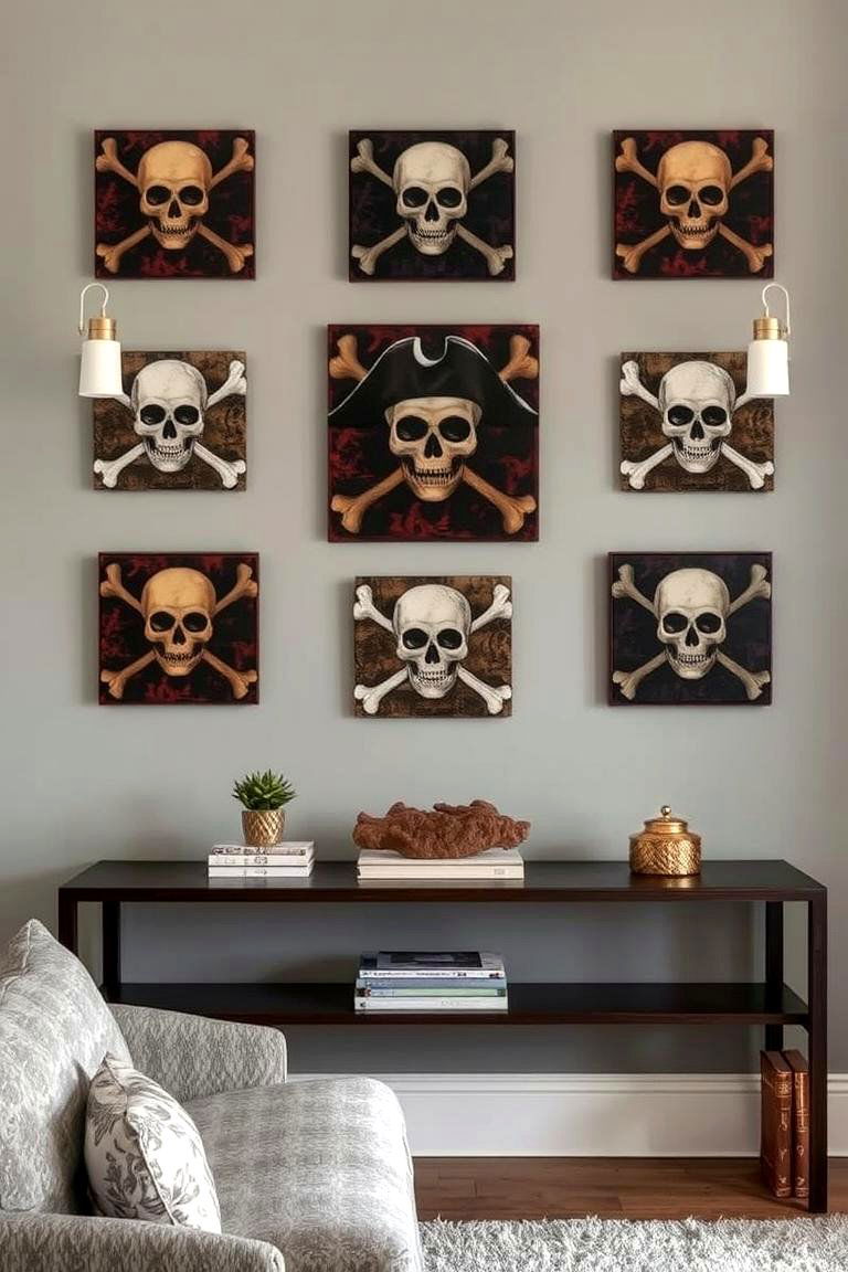 Skull and Crossbones Wall Art - 24 Pirate-themed Bedroom Ideas