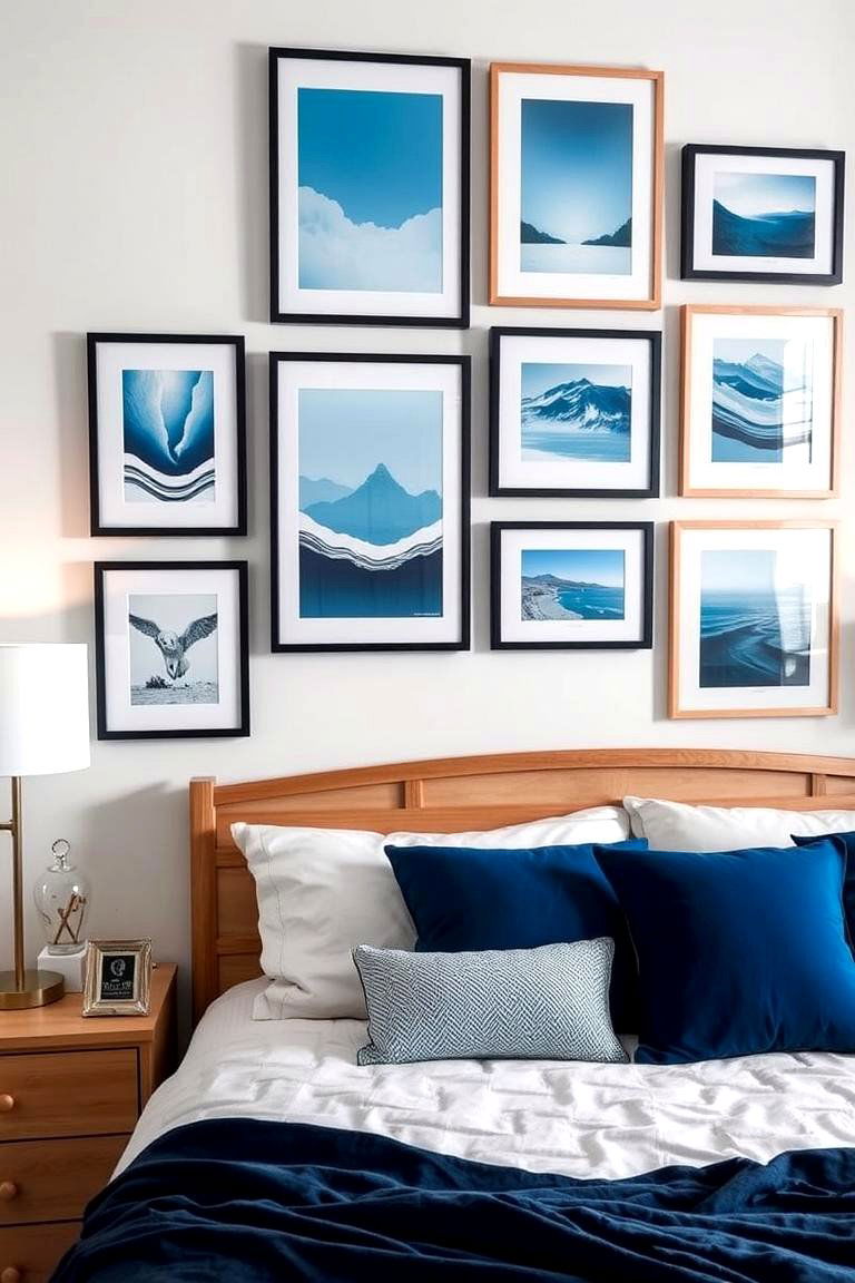 Sky Blue Artwork to Enhance the Walls - 24 Sky Blue Bedroom Ideas