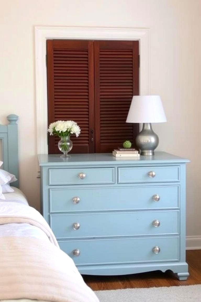 Sky Blue Dresser for Storage with Style - 24 Sky Blue Bedroom Ideas