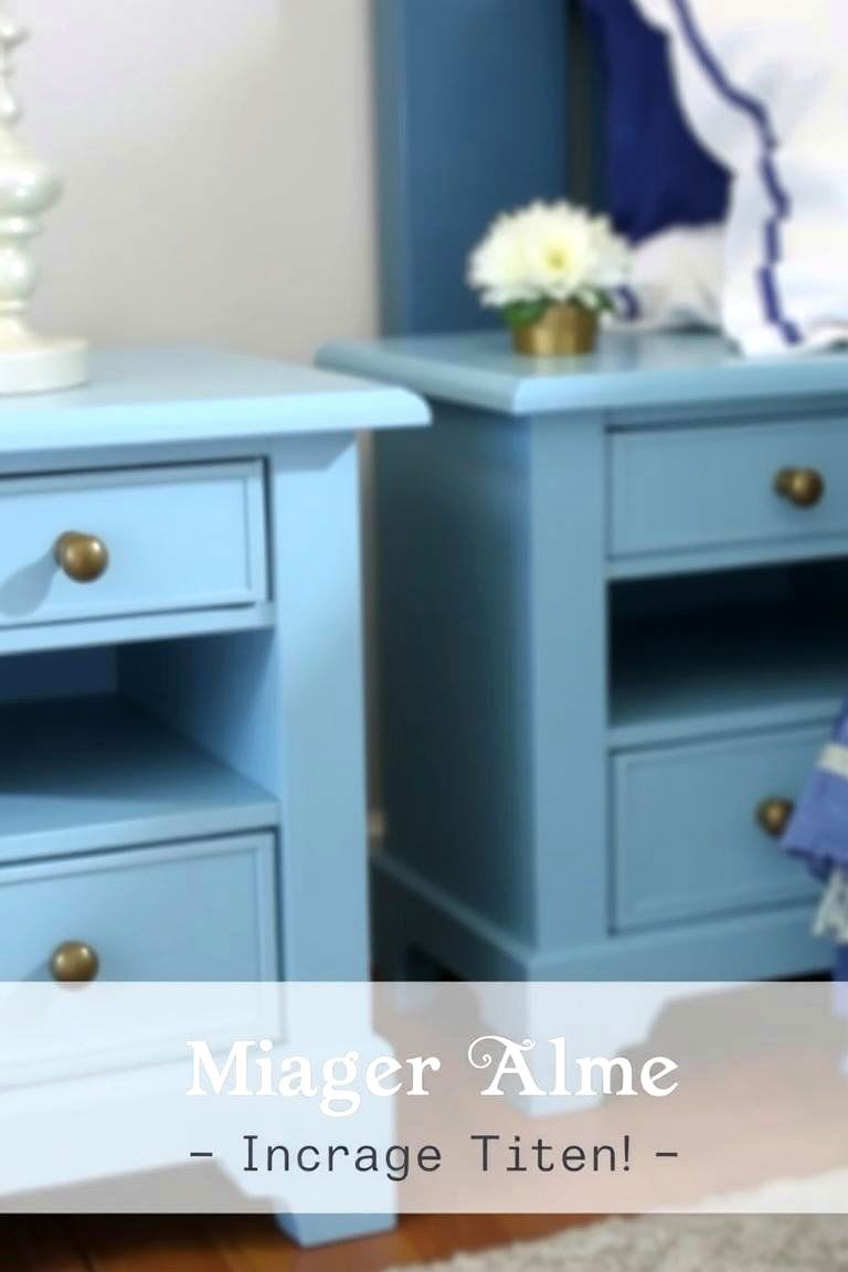 Sky Blue Nightstands for Subtle Color Accents - 24 Sky Blue Bedroom Ideas