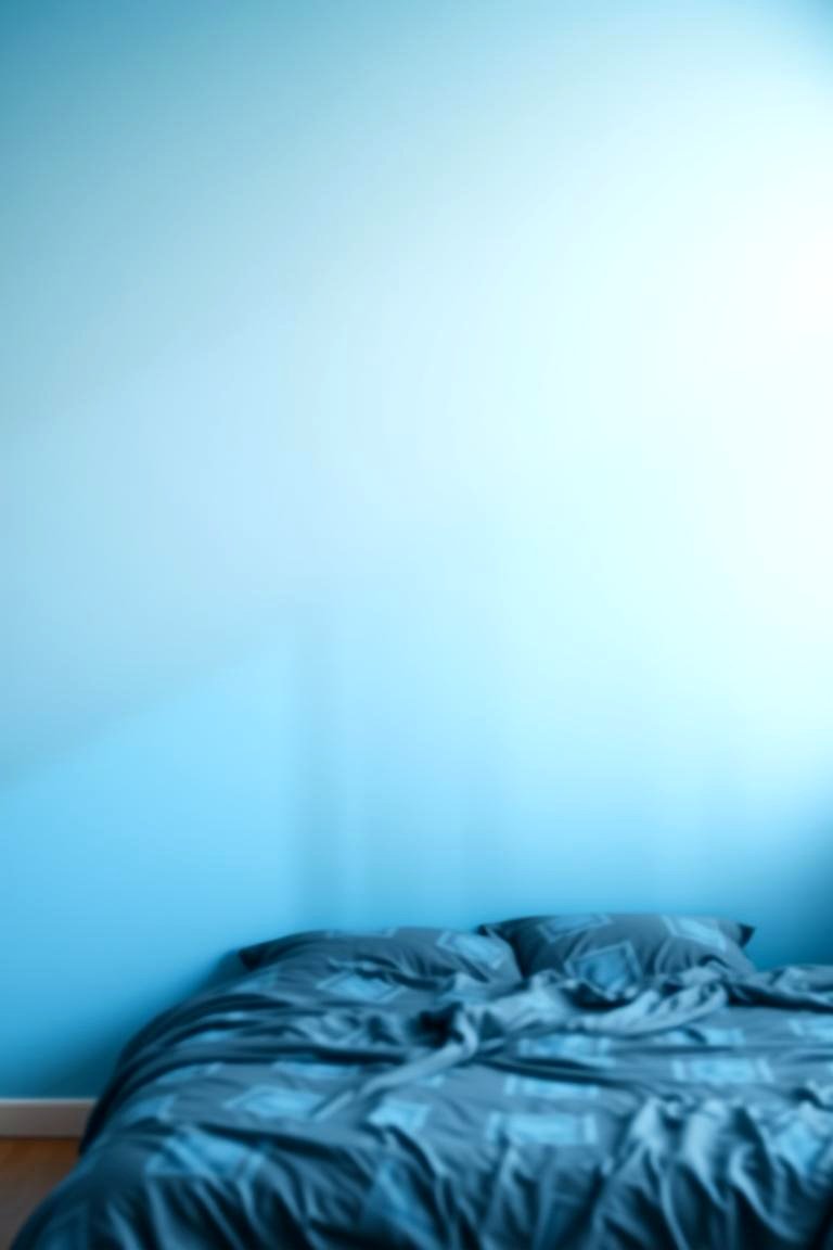 Sky Blue Ombre Walls for a Unique Effect - 24 Sky Blue Bedroom Ideas