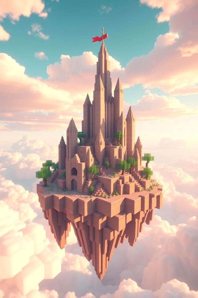 Sky Island Loft - 24 Minecraft Themed Bedroom Ideas
