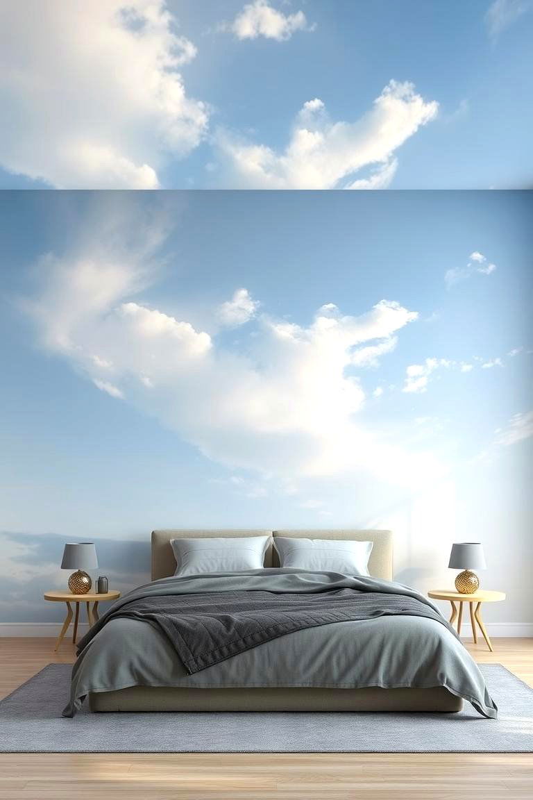 Sky Mural Inspiration - 24 Cloud-Themed Bedroom Ideas