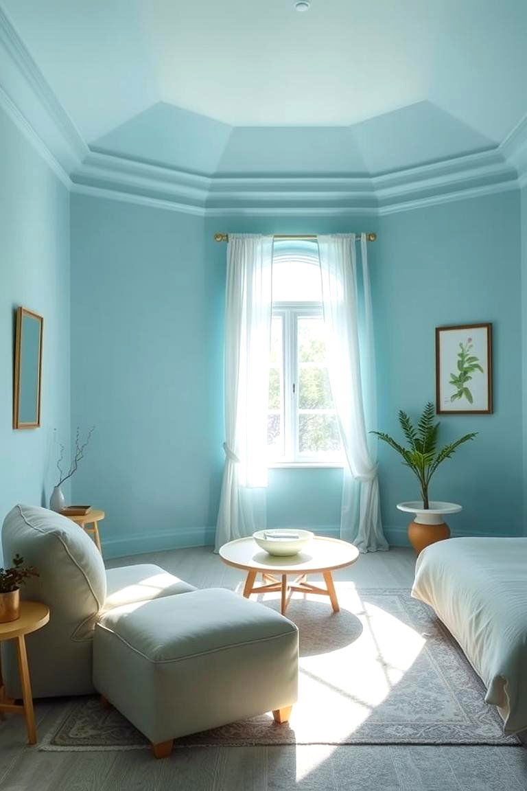 Sky Serenity Chamber - 24 blue and green bedroom ideas