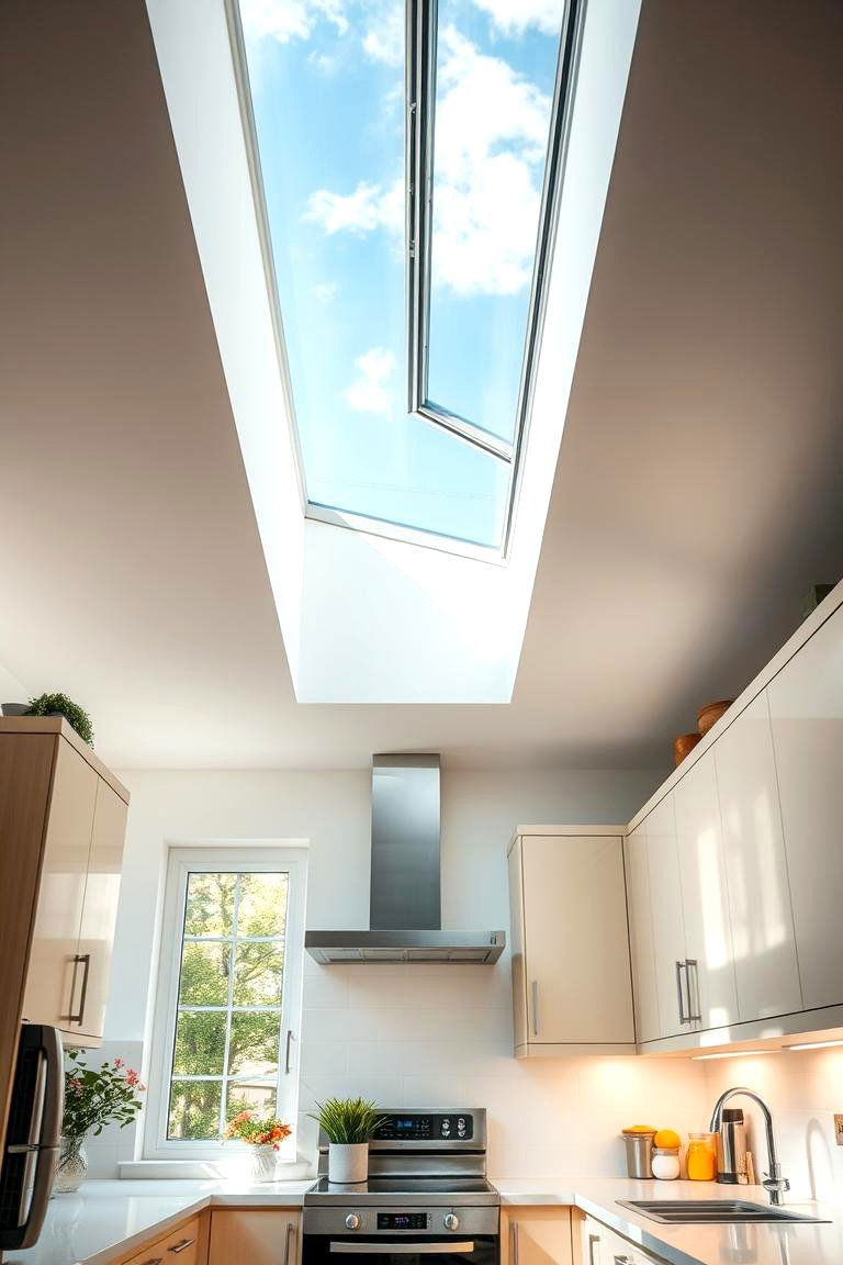 Skylight Illumination - 24 Kitchen Sink Lighting Ideas