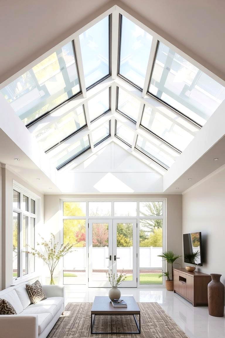 Skylight Roof for Natural Illumination - 24 Front Porch Roof Ideas