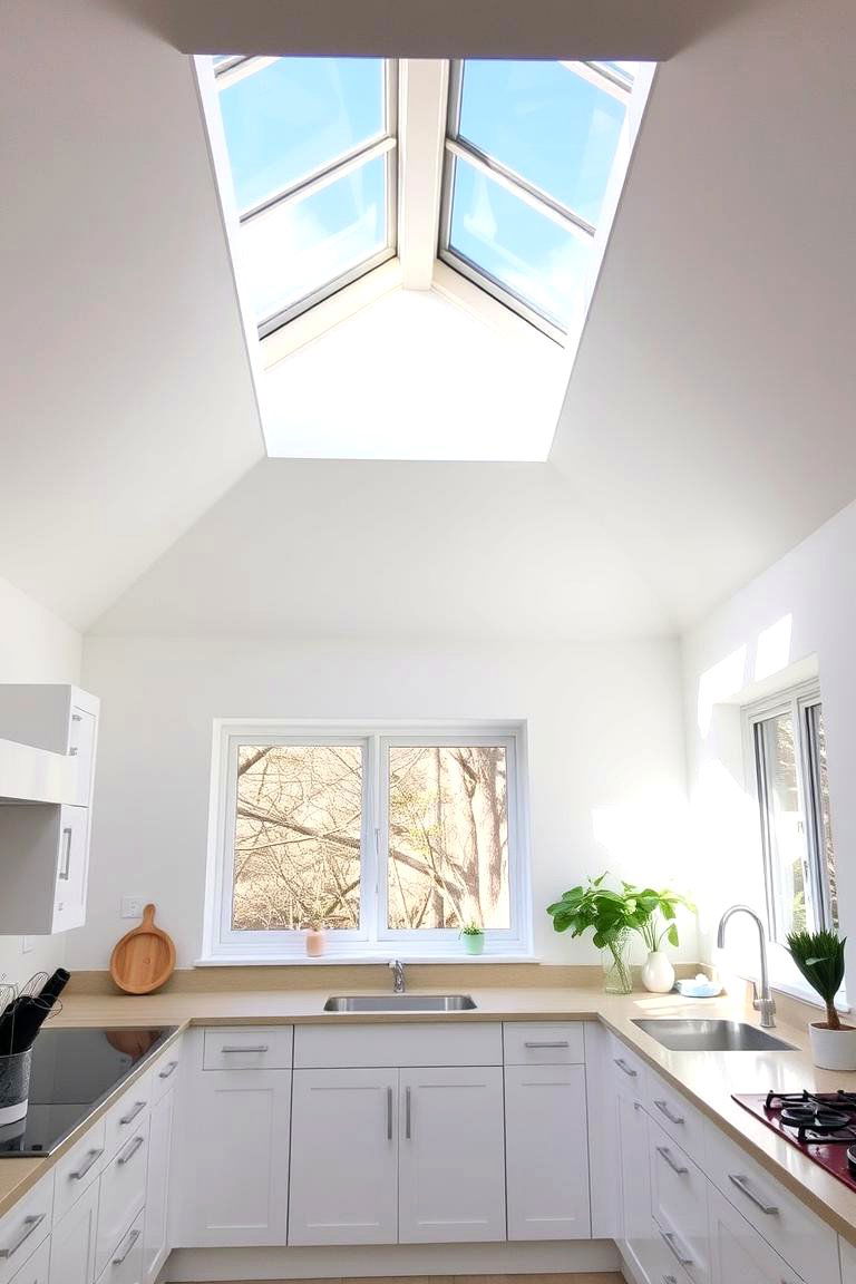 Skylights for Natural Daylight - 24 Small Kitchen Lighting Ideas