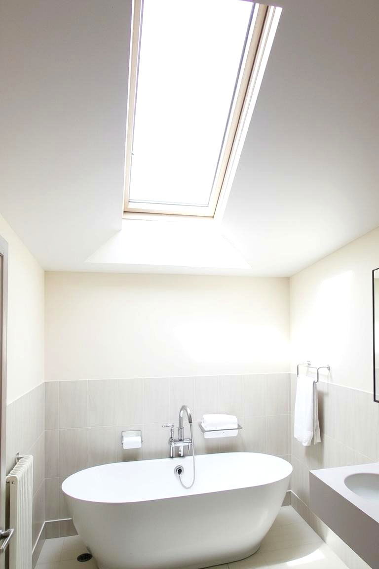Skylights for Natural Illumination - 24 Bathroom Ceiling Lighting Ideas