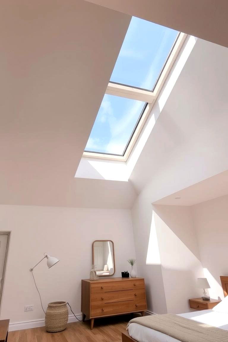Skylights for Natural Light and a Scenic View - 24 earthy bedroom ideas