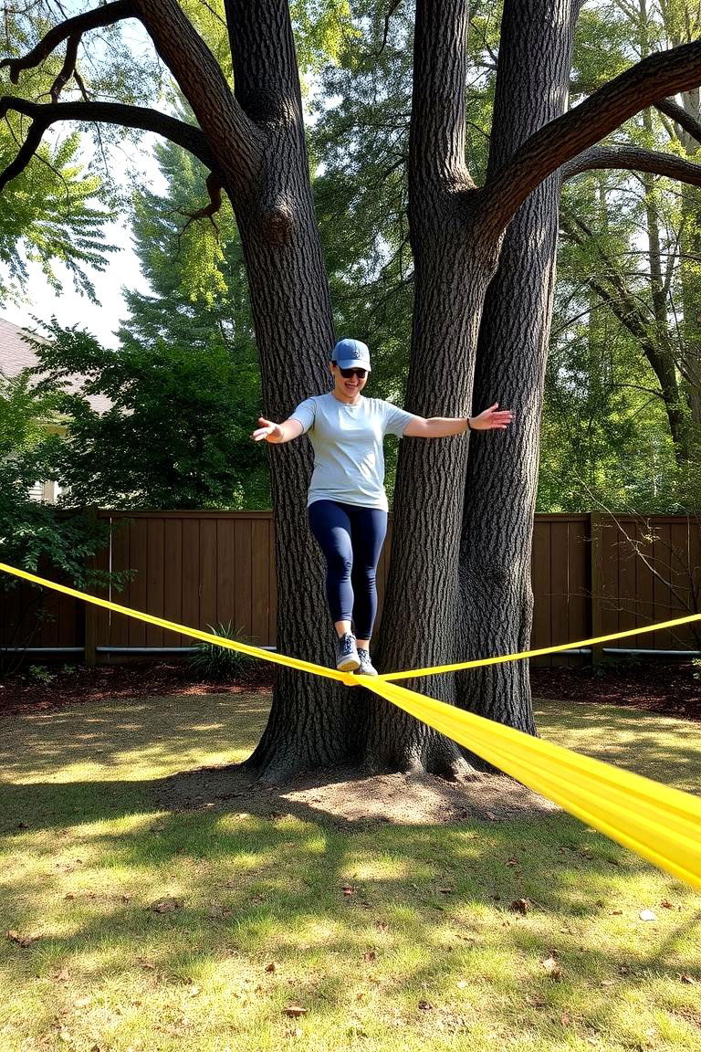 Slackline Skills Challenge - 24 Outdoor Gym Ideas
