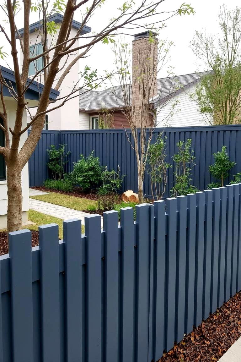 Slate Blue for a Muted Sophisticated Appeal - 24 Fence Paint Colours