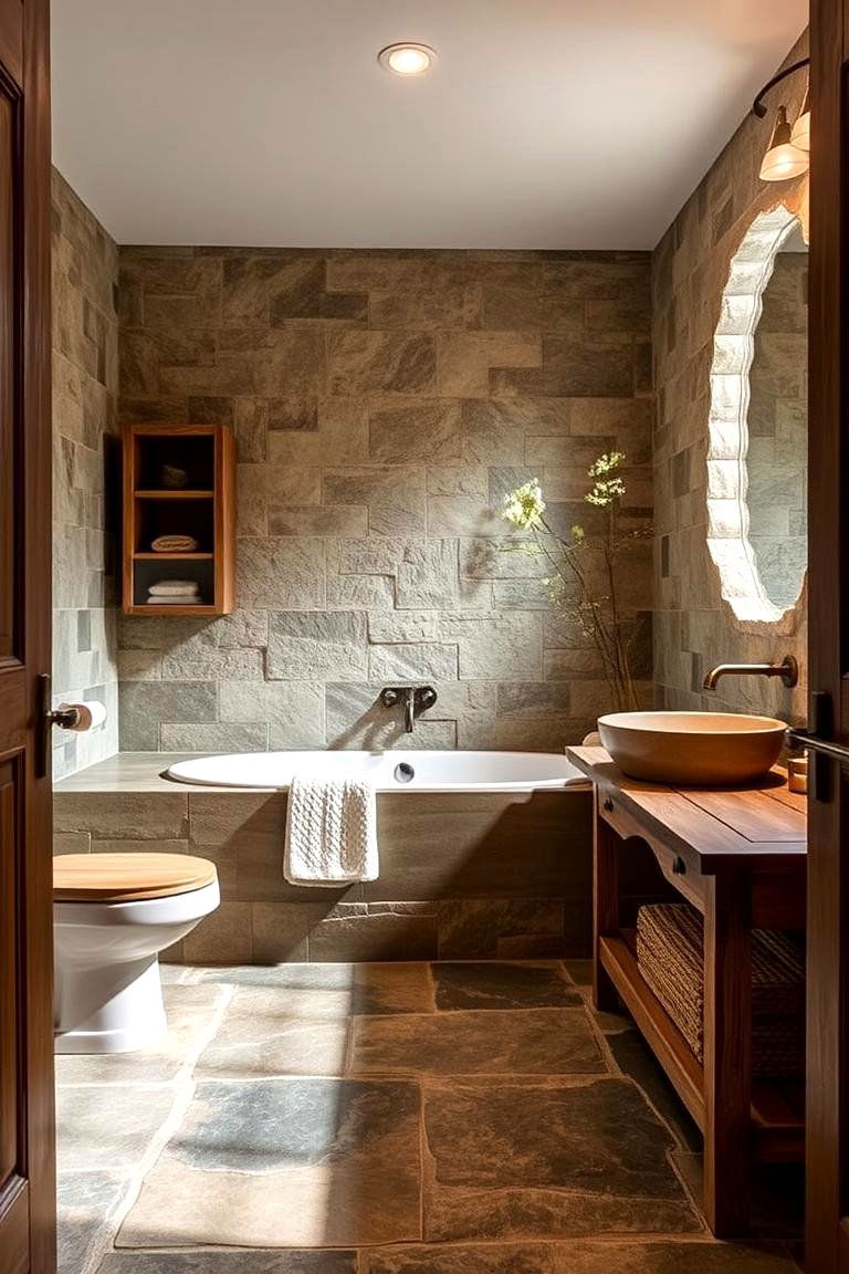 Slate Flooring - 24 Bathroom Flooring Ideas