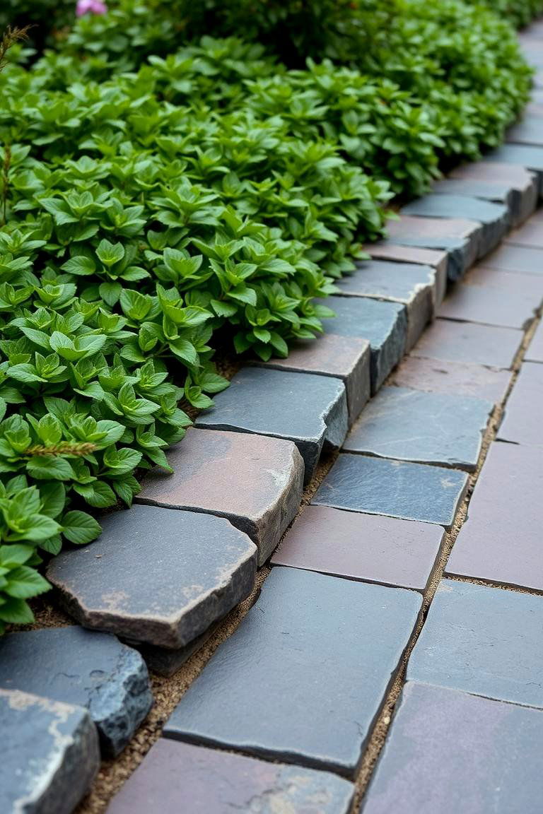 Slate Stone Edging - 24 Stone Garden Edging Ideas