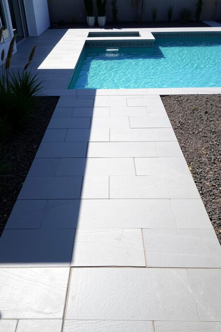 Slate Walkway - 24 Above Ground Pool Walkway Ideas