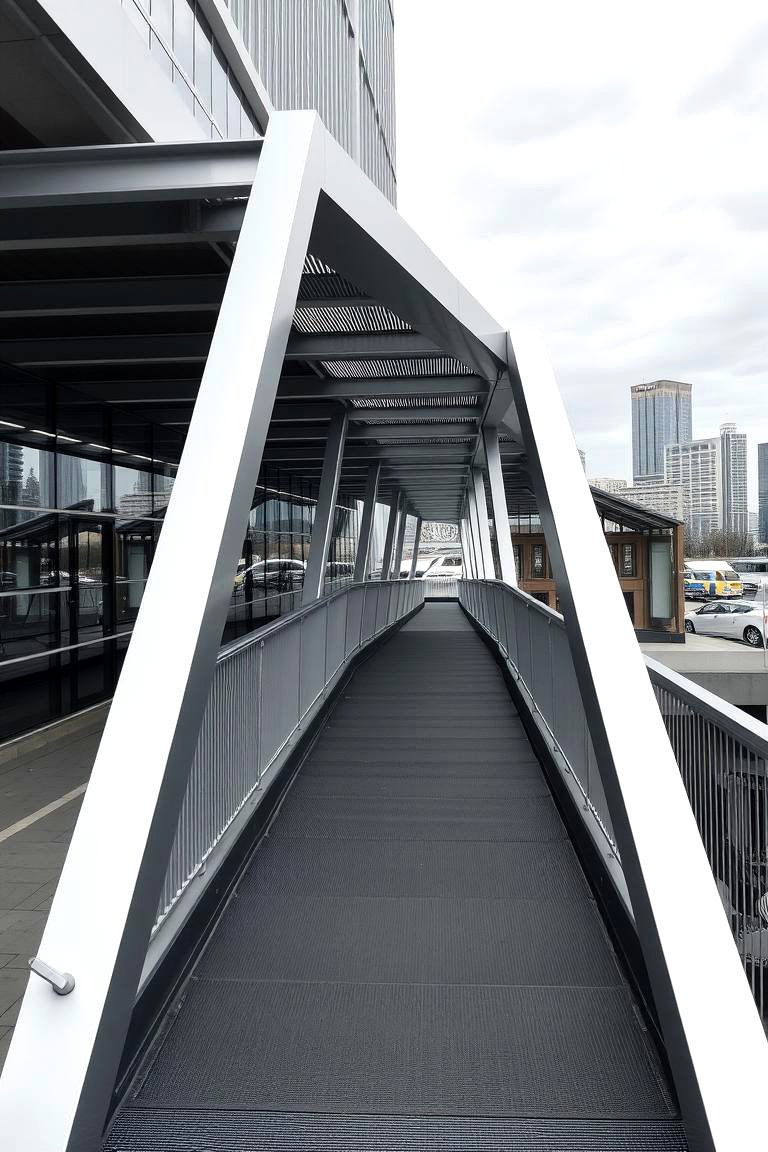 Sleek Aluminum Frame Walkway - 24 Covered Walkway Ideas
