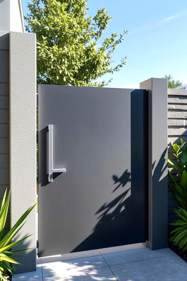 Sleek Aluminum Modern Gate - 24 garden gate ideas
