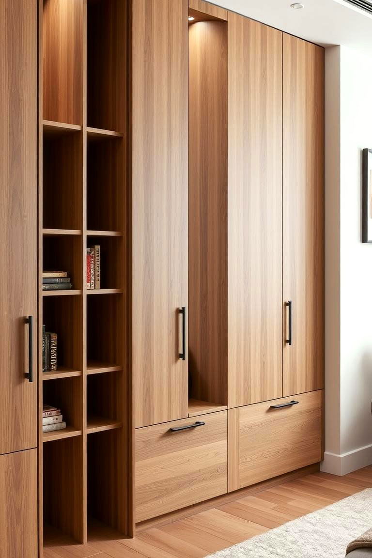 Sleek Built In Units - 24 Mid-Century Modern Living Room Ideas
