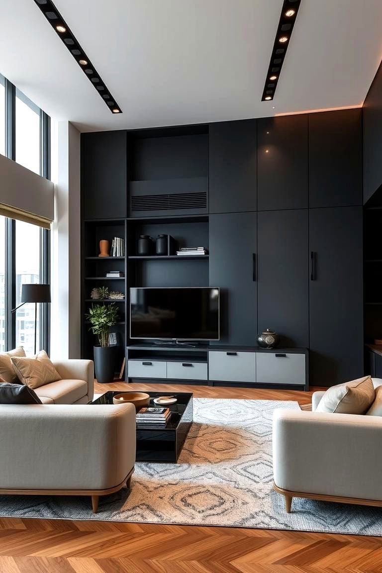 Sleek Contemporary Den - 24 Den Ideas
