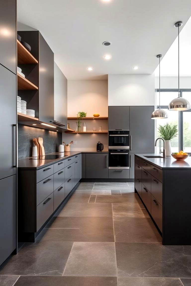 Sleek Contemporary Design - 24 Kitchens With Slate Floors