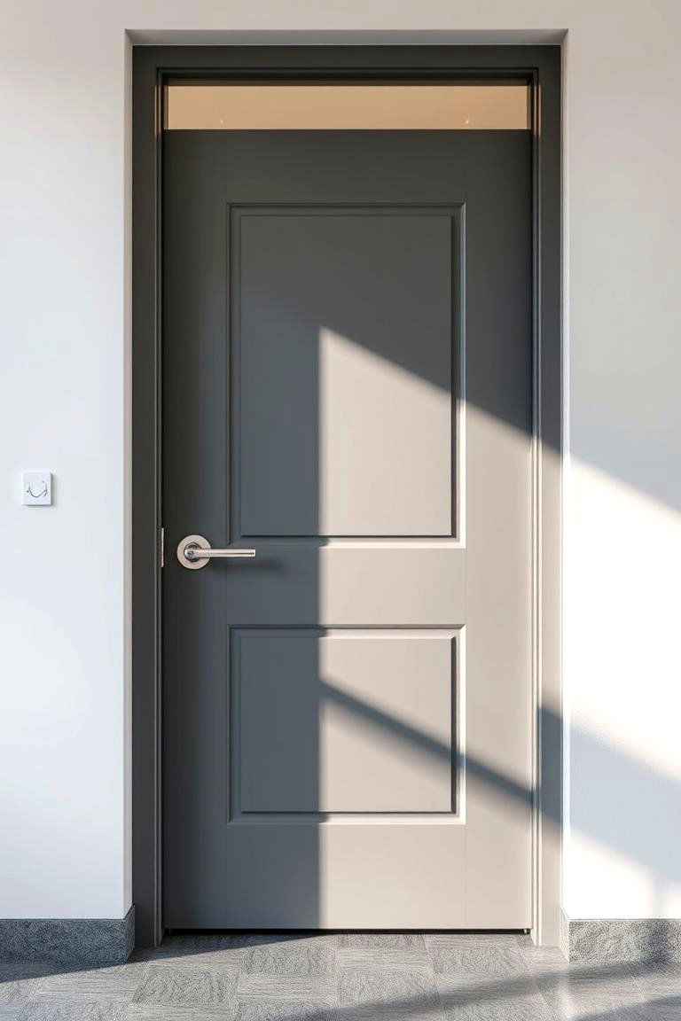 Sleek Contemporary Grey - 24 Grey Front Door Ideas