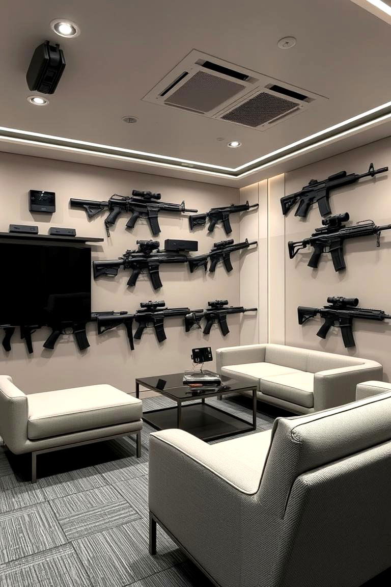 Sleek Contemporary Gun Room - 24 Gun Room Ideas