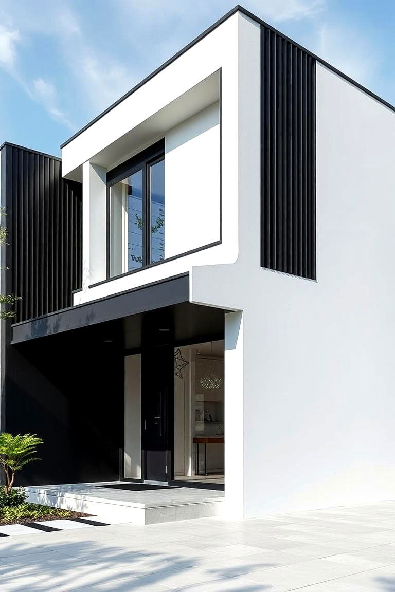 Sleek Contemporary Lines - 24 Black and White House Exterior Ideas