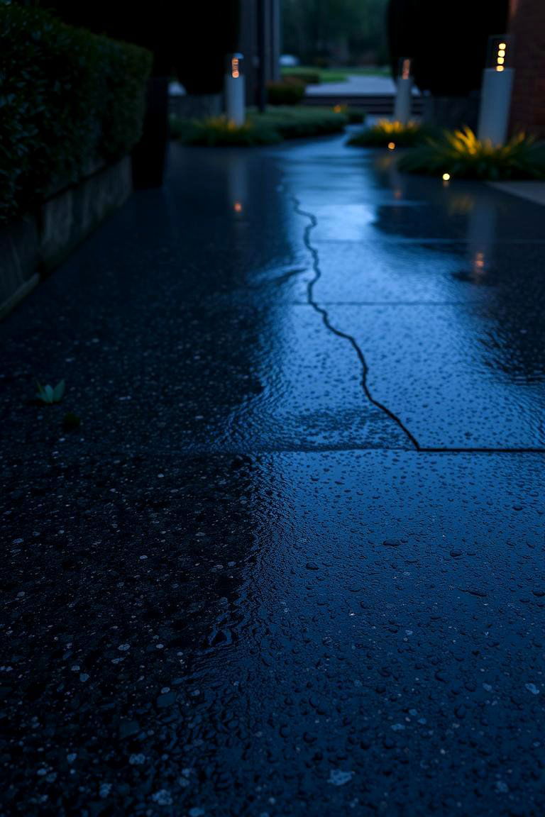 Sleek Dark Granite Path - 24 Granite Walkway Ideas
