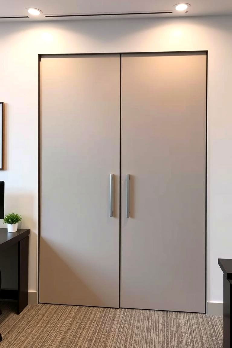 Sleek Dual Panel Sliding Door - 24 Home Office Door Ideas