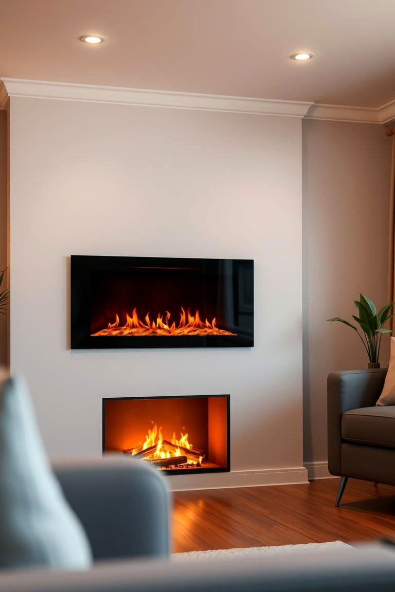 Sleek Electric Fireplace Insert - 24 Small Living Room Fireplace Ideas