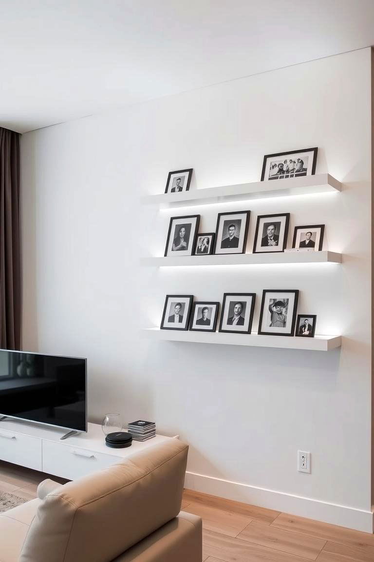 Sleek Floating Shelves - 24 Photo Display Ideas