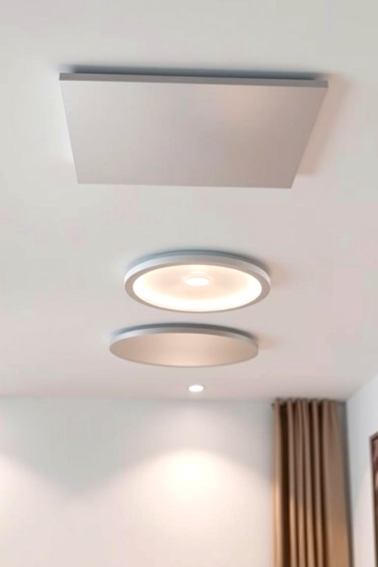 Sleek Flush Mount Lights - 24 Living Room Ceiling Lighting Ideas