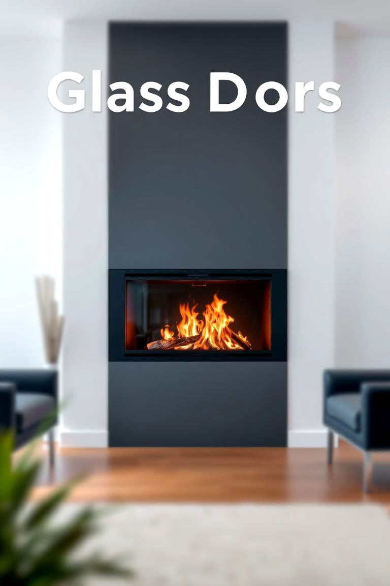 Sleek Glass Door Gas Fireplace - 24 Corner Gas Fireplace Ideas