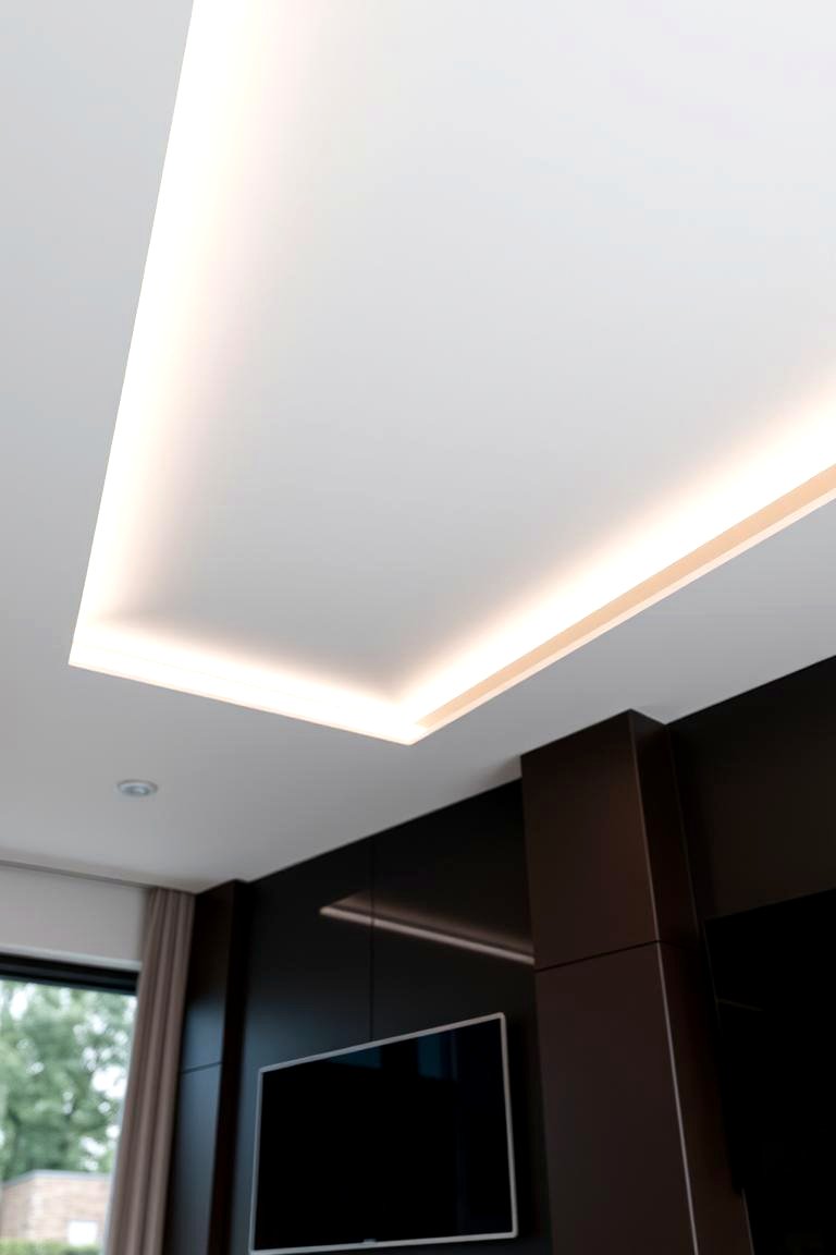Sleek Integrated Trim Design - 24 Ceiling Trim Ideas