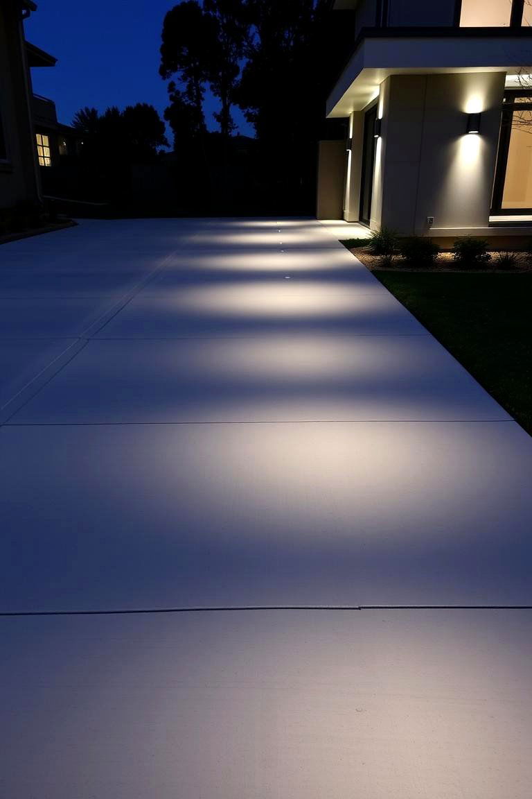 Sleek Linear LED Fixtures - 24 Driveway Lighting Ideas