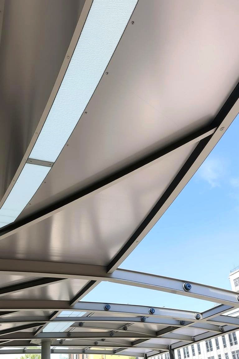 Sleek Metal Canopy - 24 Deck Roof Ideas