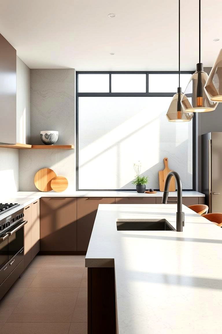 Sleek Microcement Countertops - 24 Microcement Kitchen Ideas