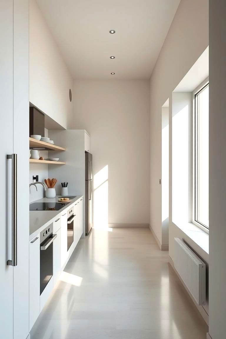 Sleek Minimalist Design - 24 Galley Kitchen Ideas