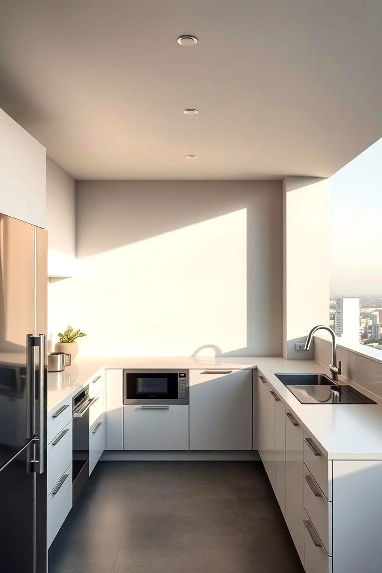 Sleek Minimalist Design Rooftop Kitchen - 24 Rooftop Kitchen Ideas