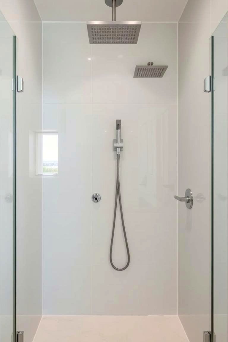 Sleek Minimalist Dual Shower Design - 24 Double Shower Ideas