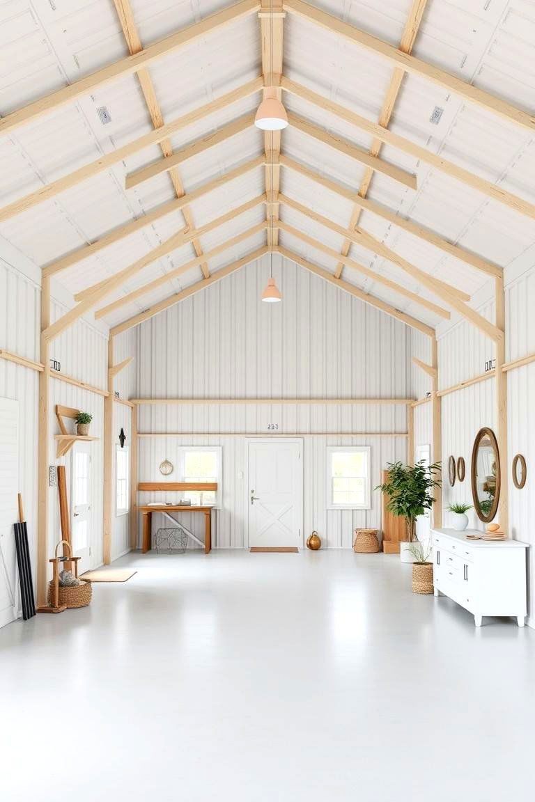 Sleek Minimalist Interior - 24 Pole Barn Interior Ideas