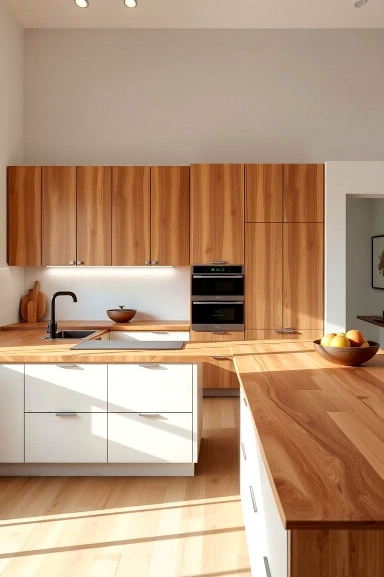 Sleek Modern Charm - 24 Kitchens With Butcher Block Countertops