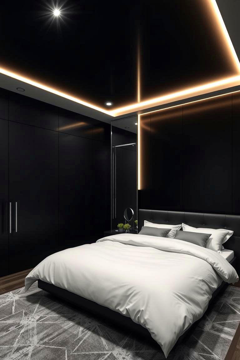 Sleek Modern Elegance - 24 Black and Silver Bedroom Ideas